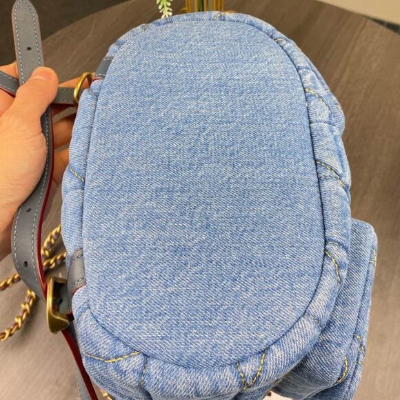 Coach CZ747 Denim Tabby Backpack in Indigo - Picture 9 of 9